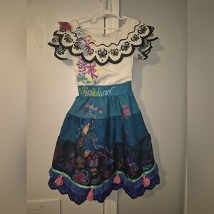 Disney Mirabel Encanto Colorful Embroidered Kids Dress Size 4